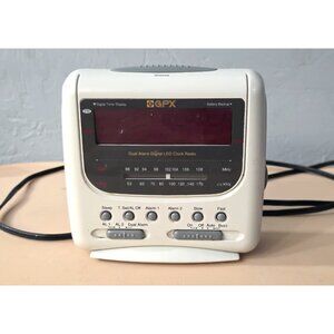 Vintage GPX Dual Alarm‎ Digital LED Clock Radio Model D609S AM/FM Radio Working